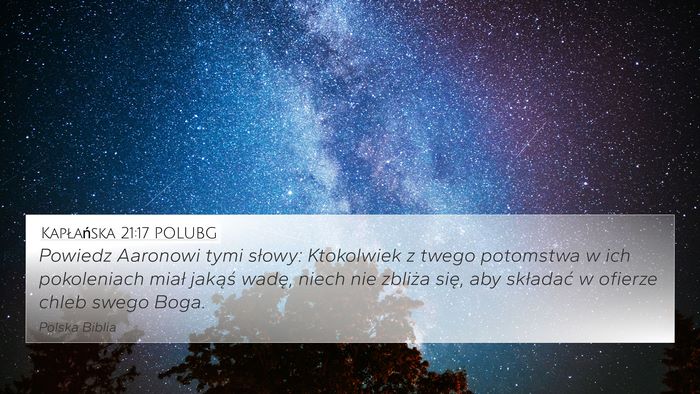 Kapłańska 21:17 POLUBG Bible Verse Image