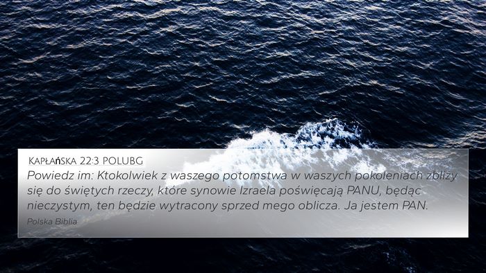Kapłańska 22:3 POLUBG Bible Verse Image