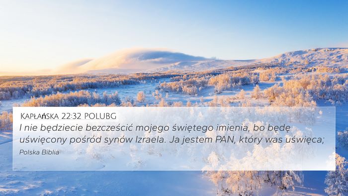 Kapłańska 22:32 POLUBG Bible Verse Image
