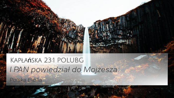 Kapłańska 23:1 POLUBG Bible Verse Image