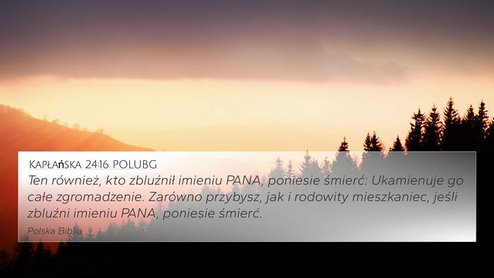 Kapłańska 24:16 POLUBG Bible Verse Image