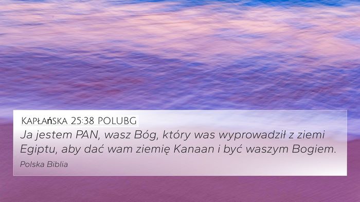 Kapłańska 25:38 POLUBG Bible Verse Image