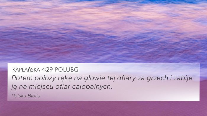 Kapłańska 4:29 POLUBG Bible Verse Image