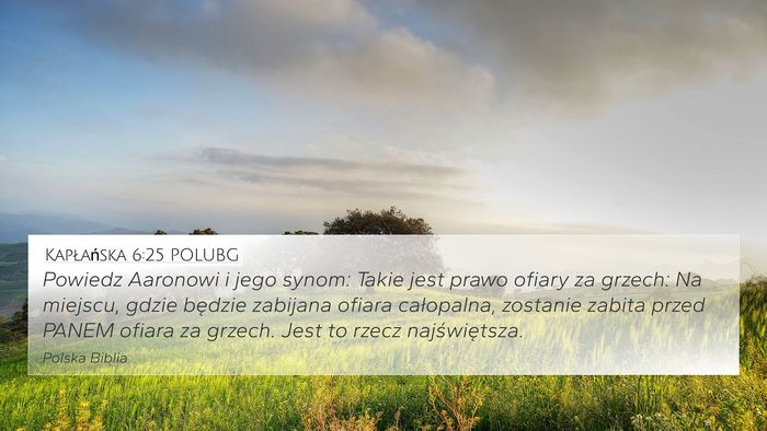 Kapłańska 6:25 POLUBG Bible Verse Image