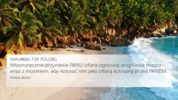 Kapłańska 7:30 POLUBG Bible Verse Image