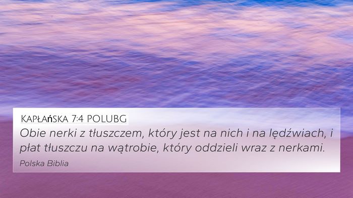 Kapłańska 7:4 POLUBG Bible Verse Image