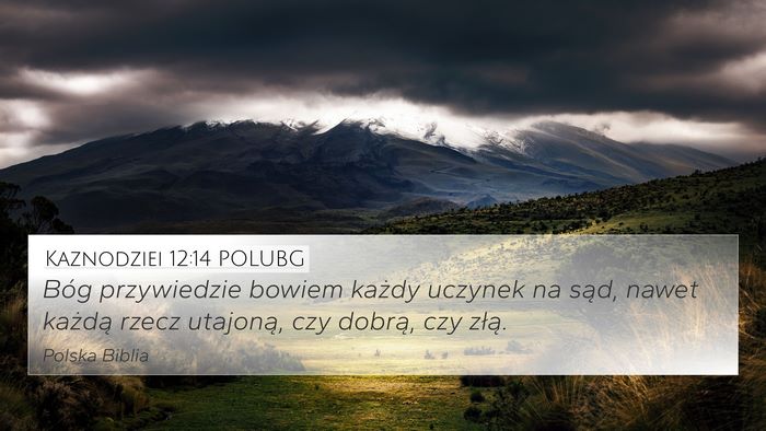 Kaznodziei 12:14 POLUBG Bible Verse Image