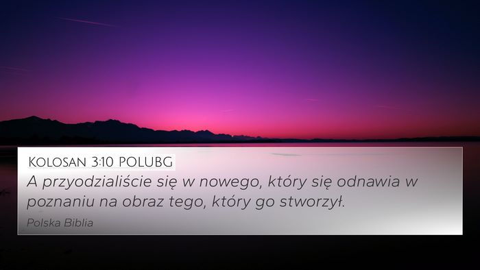 Kolosan 3:10 POLUBG Bible Verse Image