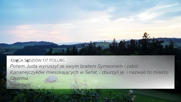 Księga Sędziów 1:17 POLUBG Bible Verse Image