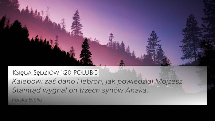 Księga Sędziów 1:20 POLUBG Bible Verse Image