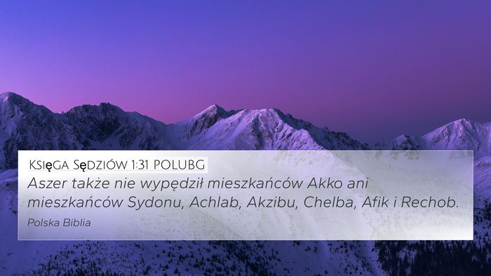 Księga Sędziów 1:31 POLUBG Bible Verse Image