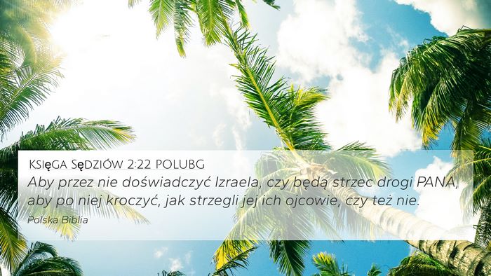 Księga Sędziów 2:22 POLUBG Bible Verse Image