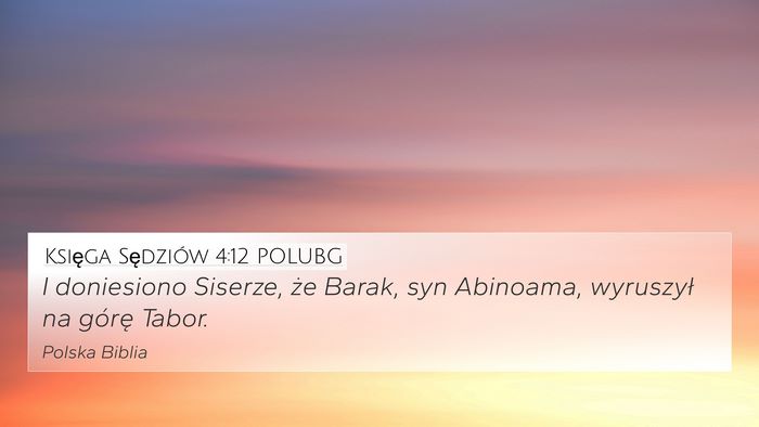 Księga Sędziów 4:12 POLUBG Bible Verse Image
