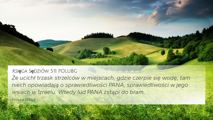 Księga Sędziów 5:11 POLUBG Bible Verse Image