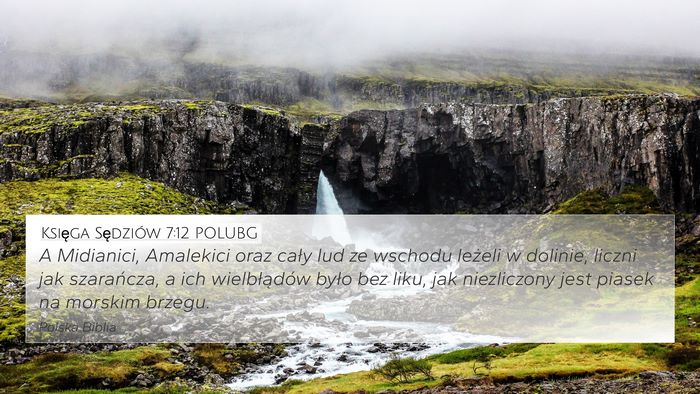 Księga Sędziów 7:12 POLUBG Bible Verse Image
