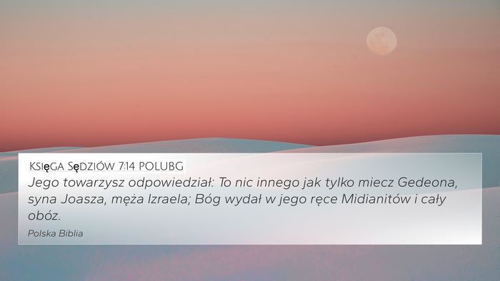 Księga Sędziów 7:14 POLUBG 4K Wallpaper - Jego towarzysz odpowiedział: To nic innego jak - 4K Wallpaper Bible Verse