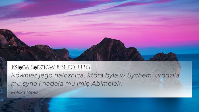 Księga Sędziów 8:31 POLUBG Bible Verse Image