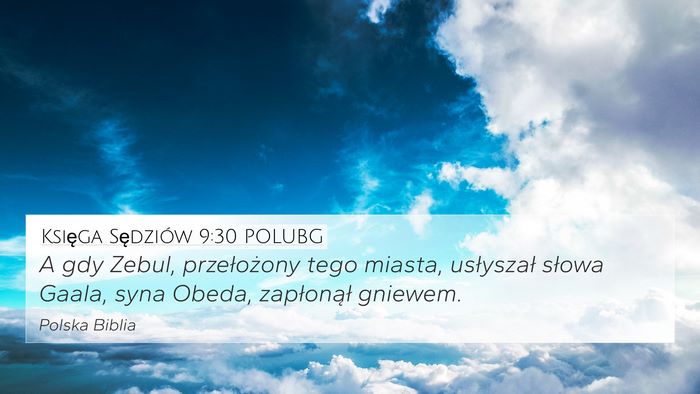 Księga Sędziów 9:30 POLUBG Bible Verse Image