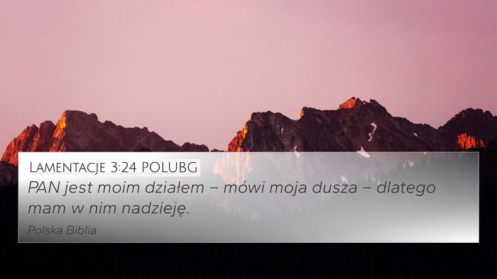 Lamentacje 3:24 POLUBG Bible Verse Image