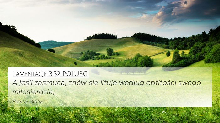 Lamentacje 3:32 POLUBG Bible Verse Image