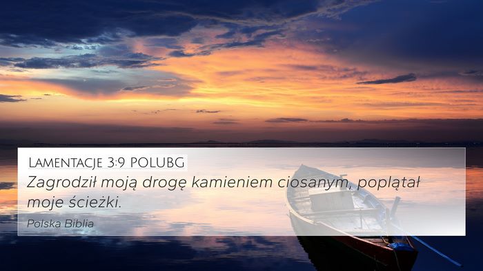Lamentacje 3:9 POLUBG Bible Verse Image