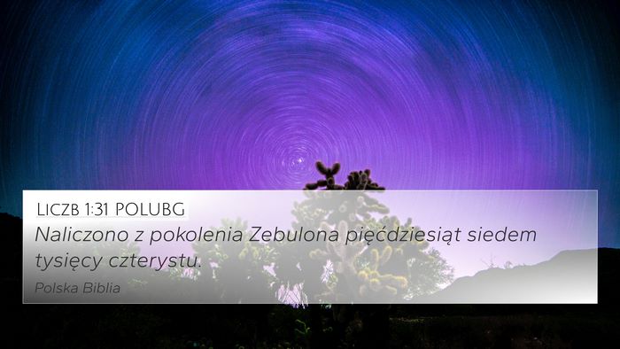Liczb 1:31 POLUBG 4K Wallpaper - Naliczono z pokolenia Zebulona pięćdziesiąt - 4K Wallpaper Bible Verse