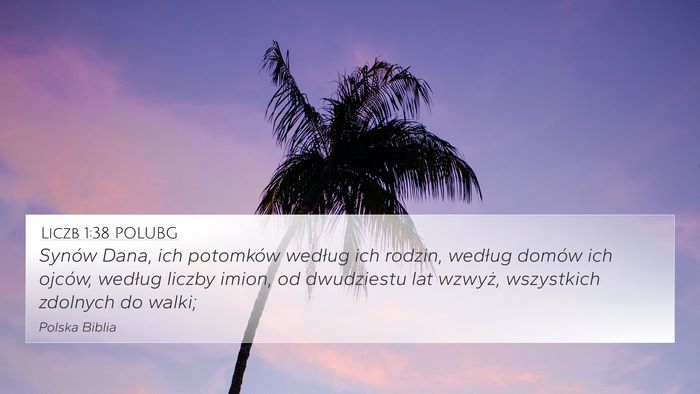 Liczb 1:38 POLUBG 4K Wallpaper - Synów Dana, ich potomków według ich rodzin, - 4K Wallpaper Bible Verse