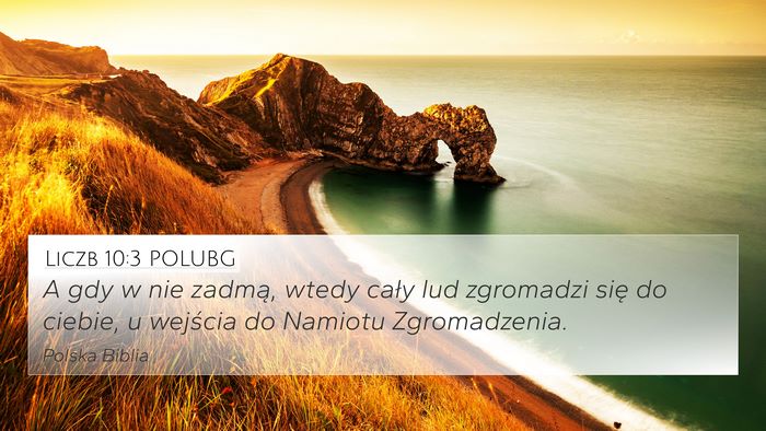 Liczb 10:3 POLUBG Bible Verse Image