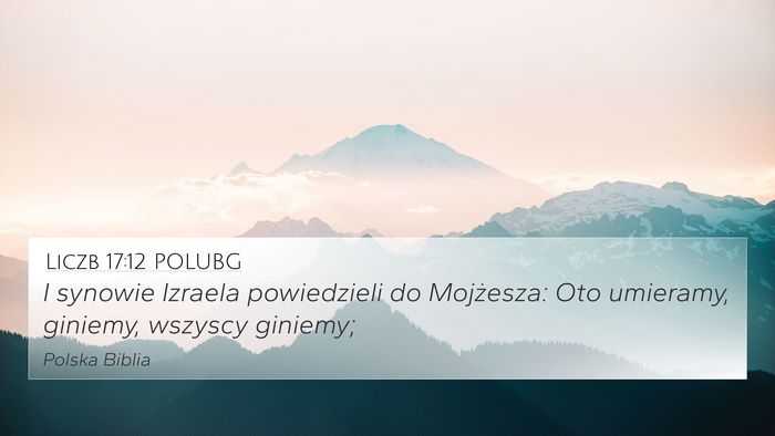 Liczb 17:12 POLUBG Bible Verse Image
