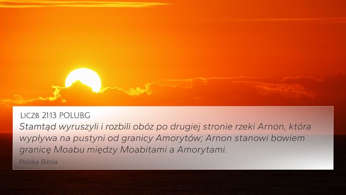Liczb 21:13 POLUBG Bible Verse Image