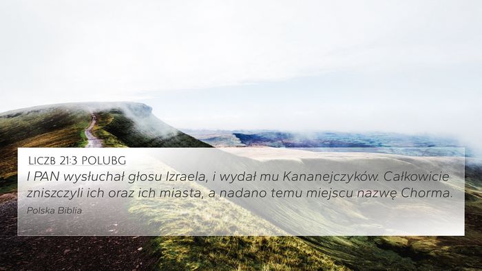 Liczb 21:3 POLUBG Bible Verse Image