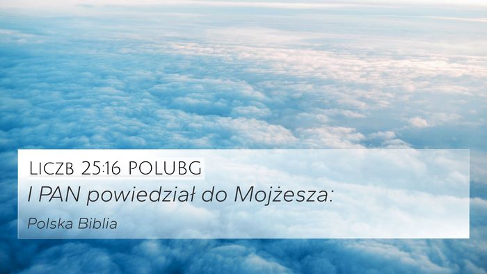 Liczb 25:16 POLUBG 4K Wallpaper - I PAN powiedział do - 4K Wallpaper Bible Verse