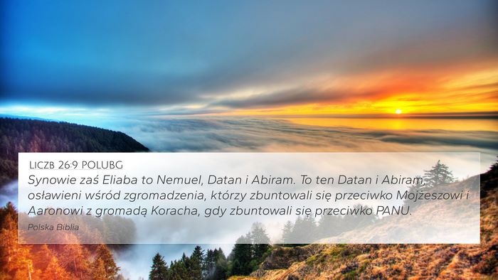 Liczb 26:9 POLUBG Bible Verse Image