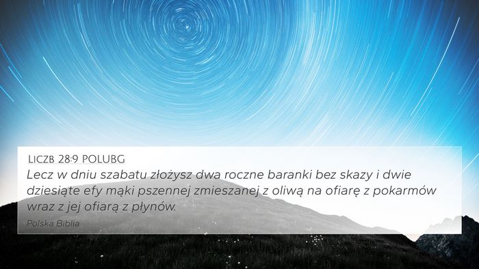 Liczb 28:9 POLUBG 4K Wallpaper - Lecz w dniu szabatu złożysz dwa roczne baranki - 4K Wallpaper Bible Verse