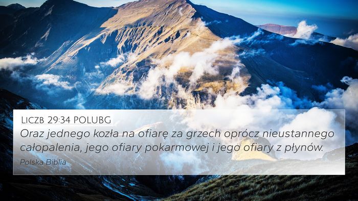 Liczb 29:34 POLUBG 4K Wallpaper - Oraz jednego kozła na ofiarę za grzech oprócz - 4K Wallpaper Bible Verse