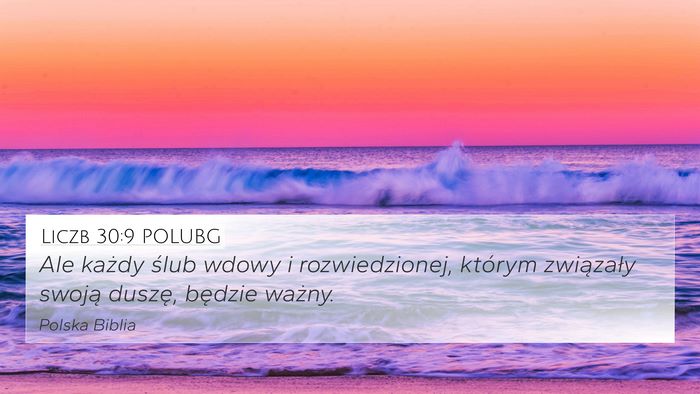 Liczb 30:9 POLUBG Bible Verse Image
