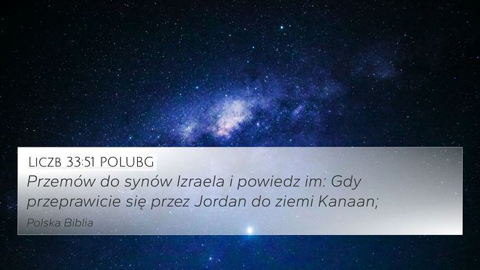 Liczb 33:51 POLUBG Bible Verse Image