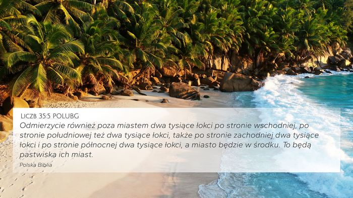 Liczb 35:5 POLUBG 4K Wallpaper - Odmierzycie również poza miastem dwa tysiące - 4K Wallpaper Bible Verse