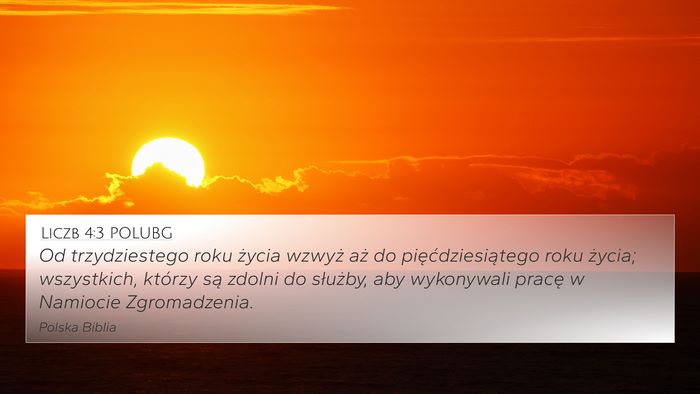 Liczb 4:3 POLUBG Bible Verse Image