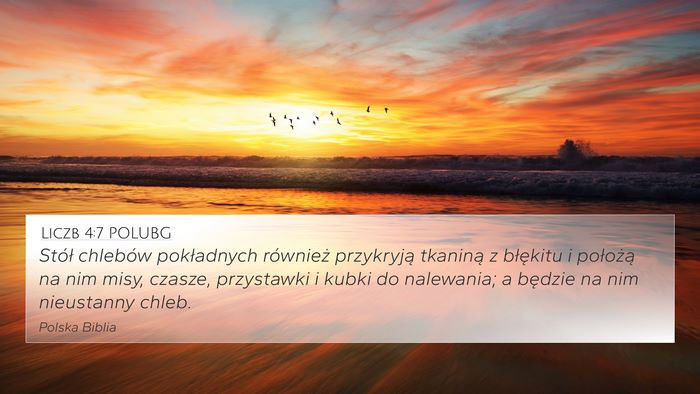 Liczb 4:7 POLUBG Bible Verse Image
