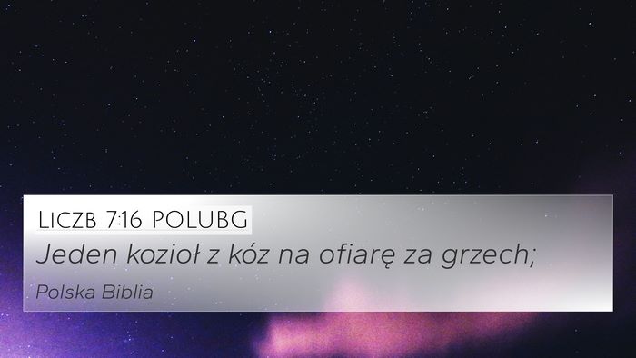 Liczb 7:16 POLUBG Bible Verse Image