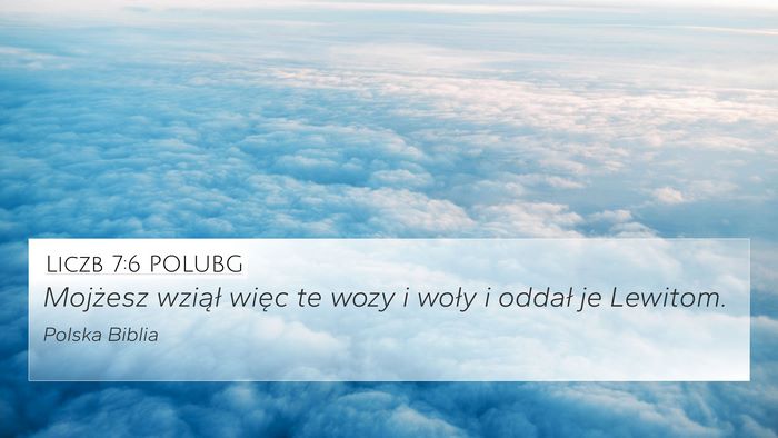 Liczb 7:6 POLUBG Bible Verse Image