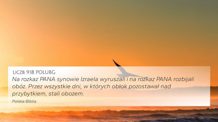 Liczb 9:18 POLUBG 4K Wallpaper - Na rozkaz PANA synowie Izraela wyruszali i na - 4K Wallpaper Bible Verse