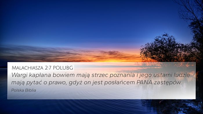 Malachiasza 2:7 POLUBG Bible Verse Image
