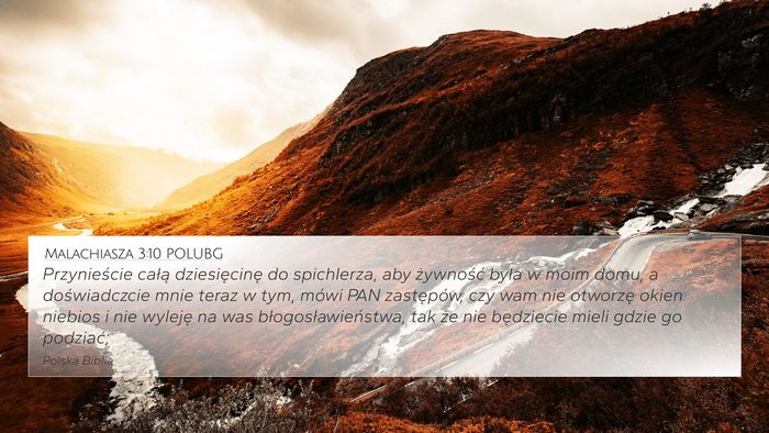 Malachiasza 3:10 POLUBG Bible Verse Image