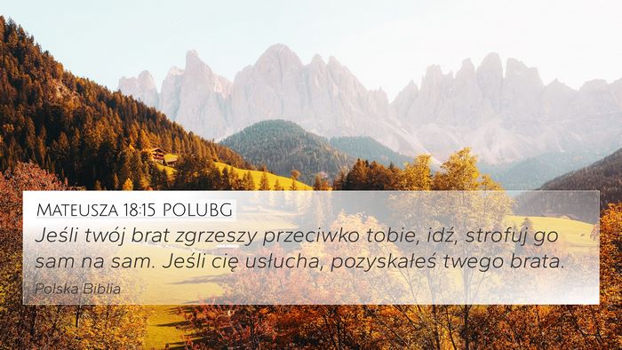 Mateusza 18:15 POLUBG Bible Verse Image