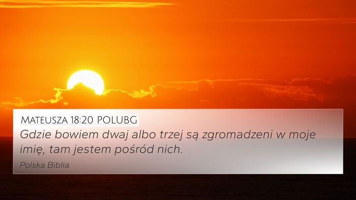 Mateusza 18:20 POLUBG Bible Verse Image