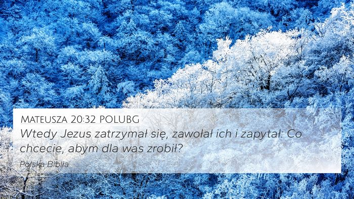 Mateusza 20:32 POLUBG 4K Wallpaper - Wtedy Jezus zatrzymał się, zawołał ich i - 4K Wallpaper Bible Verse