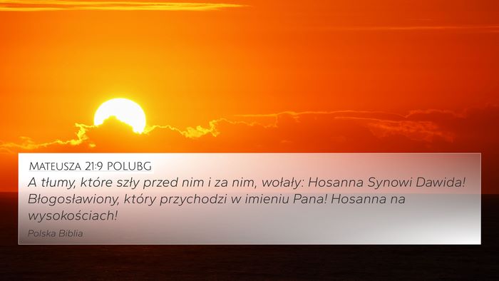 Mateusza 21:9 POLUBG Bible Verse Image