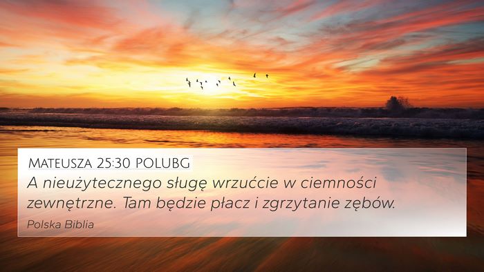 Mateusza 25:30 POLUBG Bible Verse Image